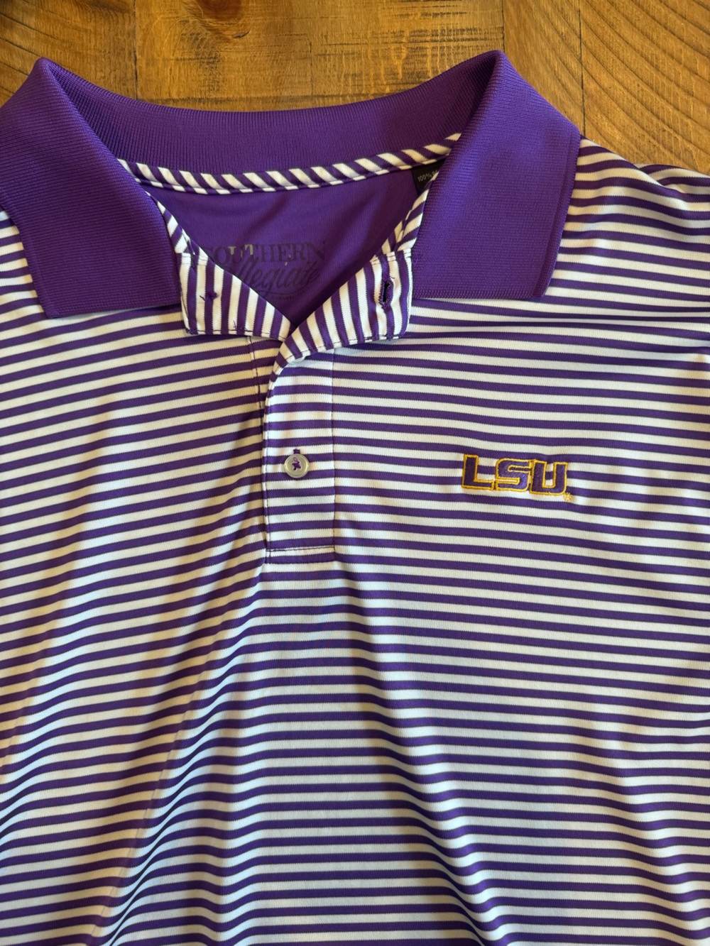 LSU Men’s Striped Polo Shirt
